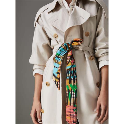 burberry vintage silk scarf|Burberry silk skinny scarf.